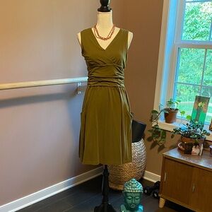 Athleta olive green dress M